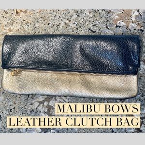 Malibu Bows Leather Clutch